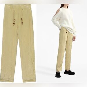 GANNI Shiny Tech Drawstring Pant size 6